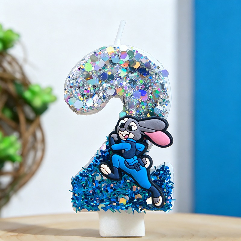 Unity Candle Set - Digitale verjaardagskaarsen Cartoonfiguur Taartdecoratie Kinderfeestje voor