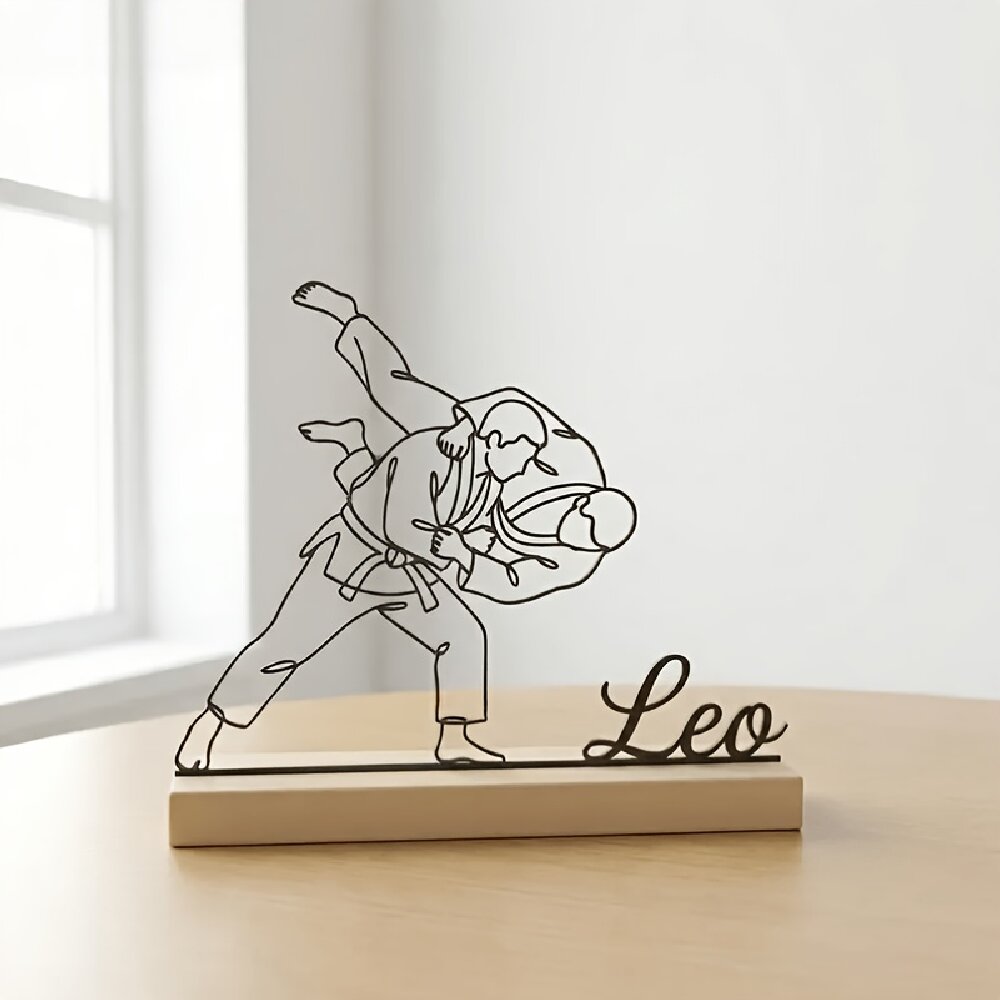 Wedding Party Supply - Op maat gegraveerd judo vechtsport beeldje