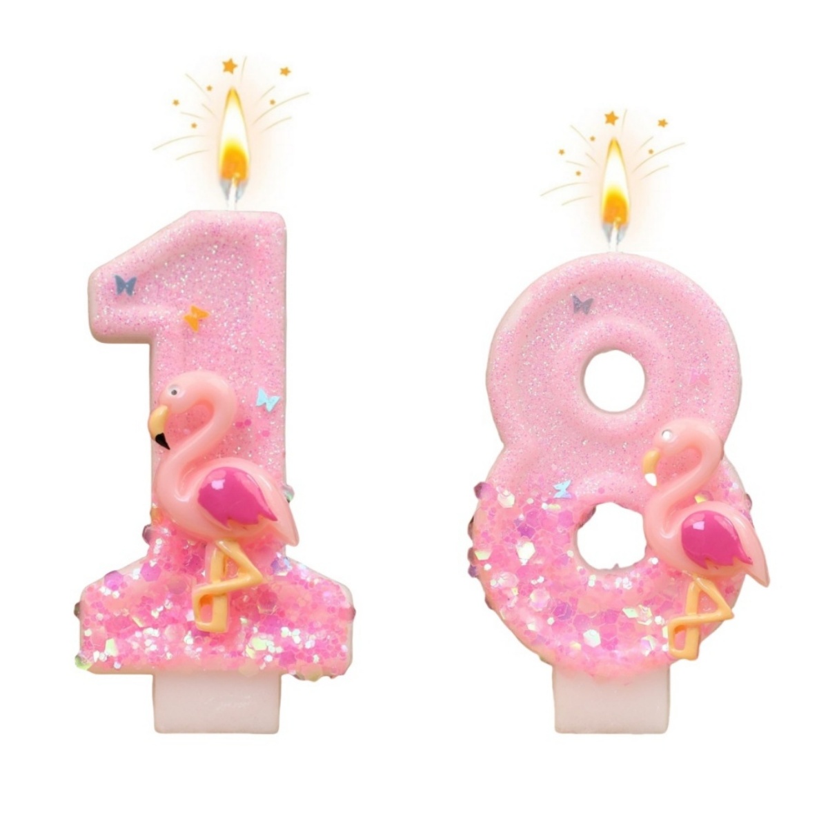 Unity Candle Set - Nieuwe 0-9 Nummer Verjaardagskaarsen originele roze