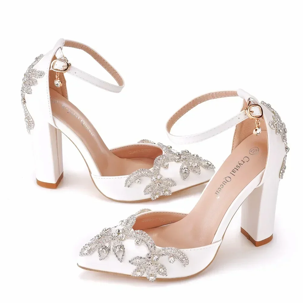 Wedding Super - 2026 Dikke hak spitse teen schoenen