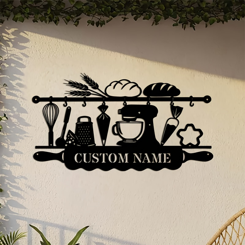 Wedding Party Supply - Gepersonaliseerde ijzeren wanddecoratie voor de keuken,