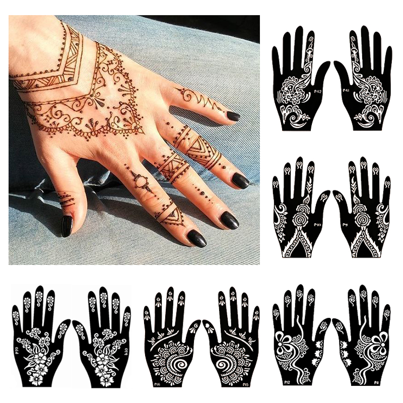 2 Stuks Henna Tattoo Stencils  - Indian Wedding Supply recensie en prijs